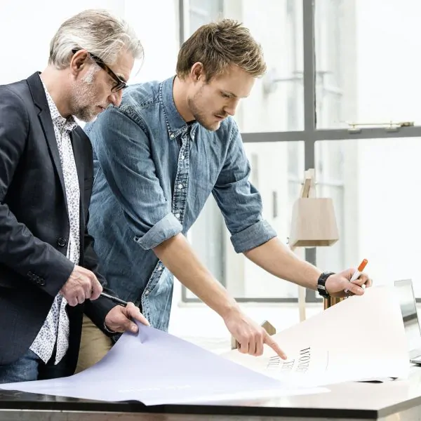 Business men in discussion at office